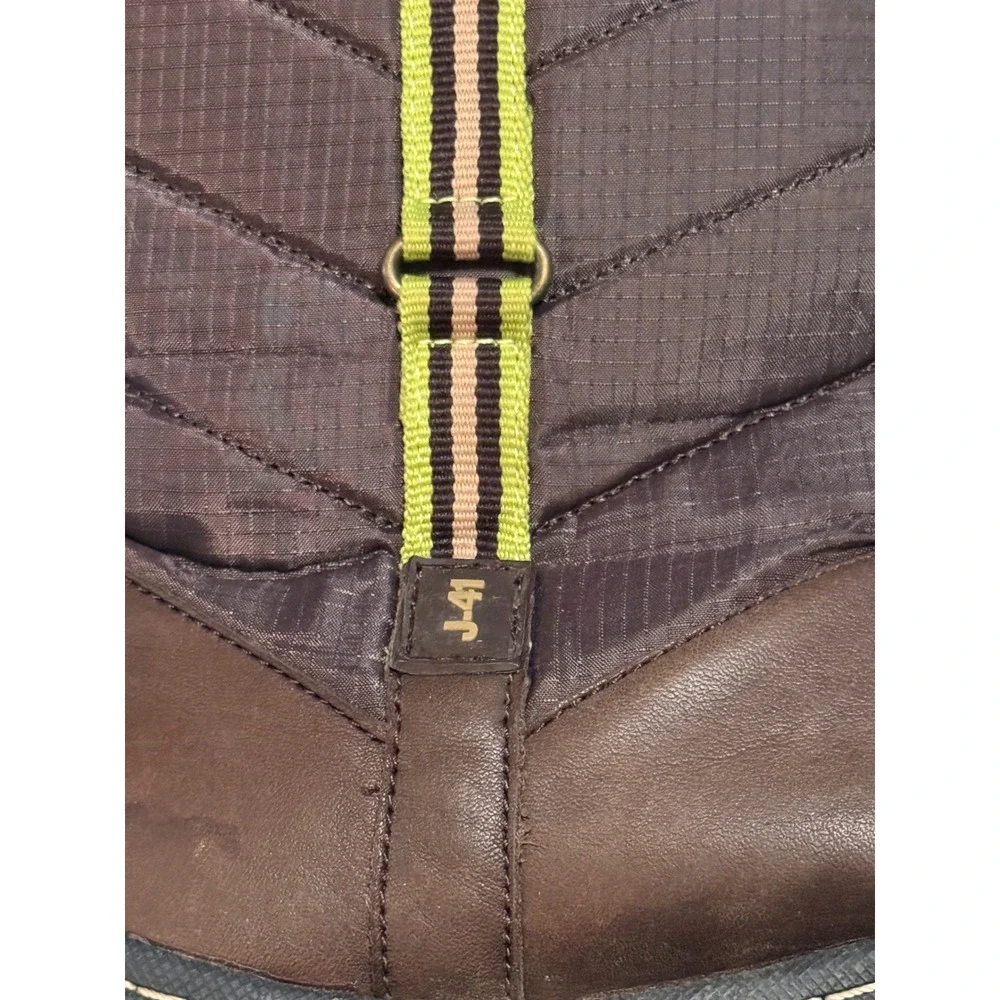 J-41 Valley Brown‎ Leather Waterproof Winter Boots Faux Fur Lining Womens 7.5